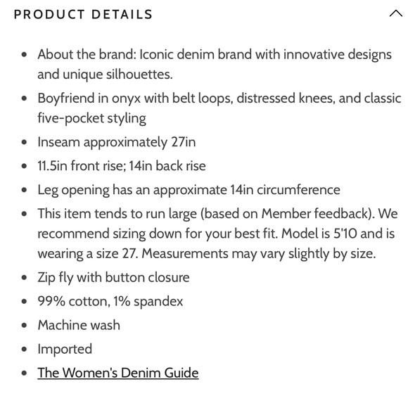 Current/Elliott size 26 Onyx black distressed The Boyfriend Original fit jeans - Picture 15 of 16